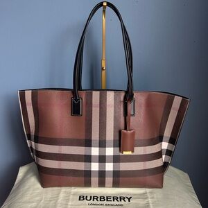 Burberry Birch Brown Check Medium Tote